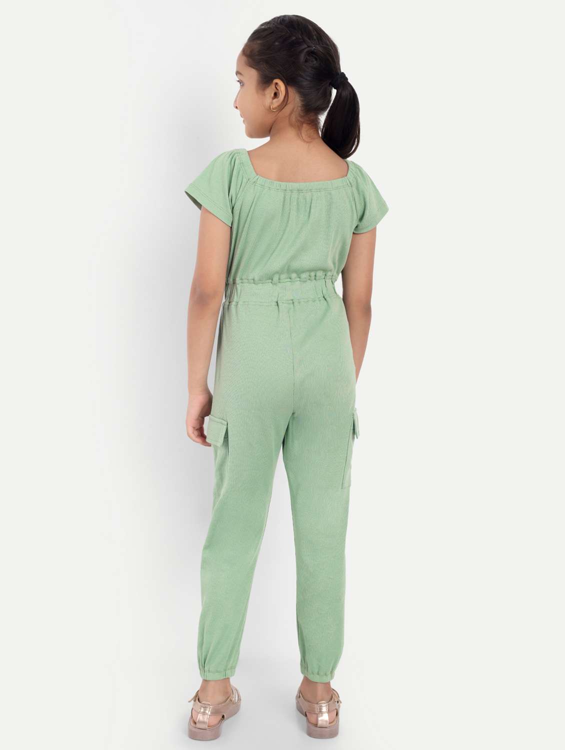 girls neo mint floral embroidered full length jumpsuit  - 21949159 -  Standard Image - 2
