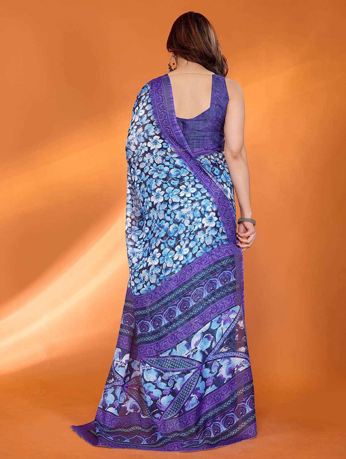 women printed casual wear saree with blouse - 21949168 -  Standard Image - 2