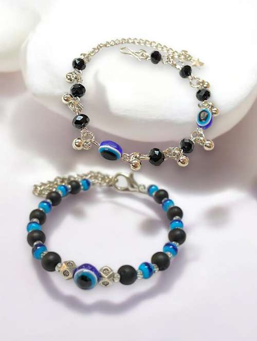 women pack of 2 beaded evil eye bracelet - 21949188 -  Standard Image - 0