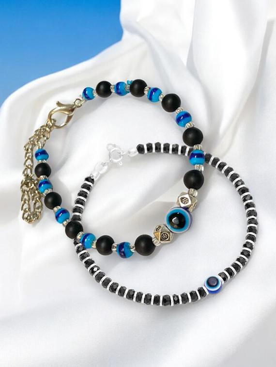women pack of 2 beaded evil eye bracelet - 21949190 - Zoom Image - 0