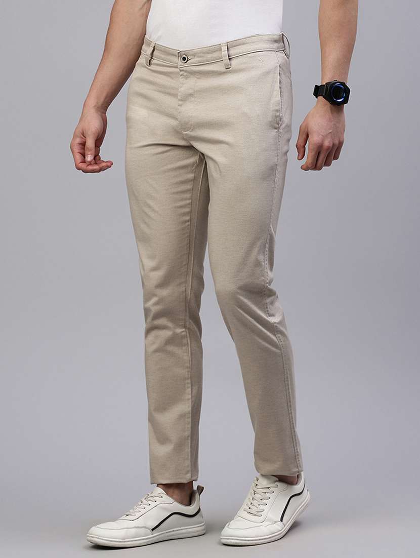men solid mid rise flat front casual chinos  - 21949203 -  Standard Image - 2