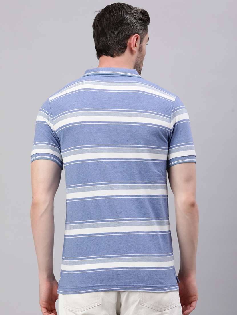 men striped short sleeve regular fit polo t-shirt - 21949213 -  Standard Image - 2