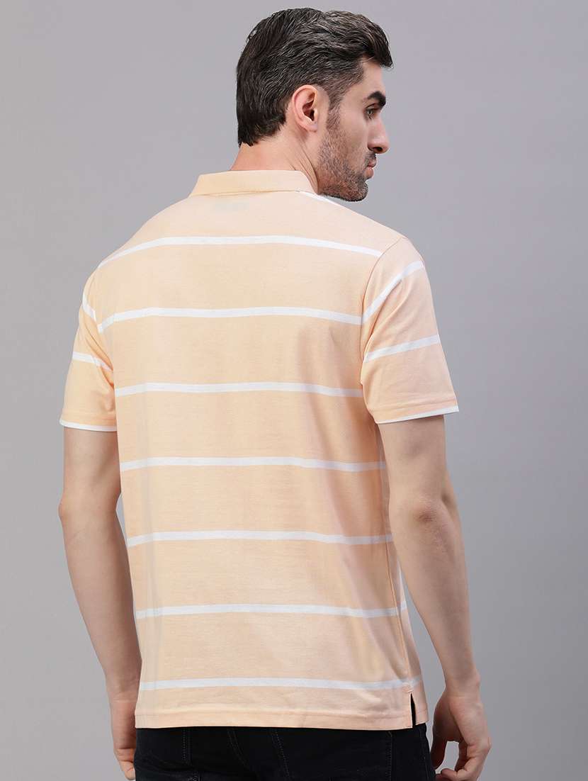men striped short sleeve regular fit polo t-shirt - 21949219 -  Standard Image - 2