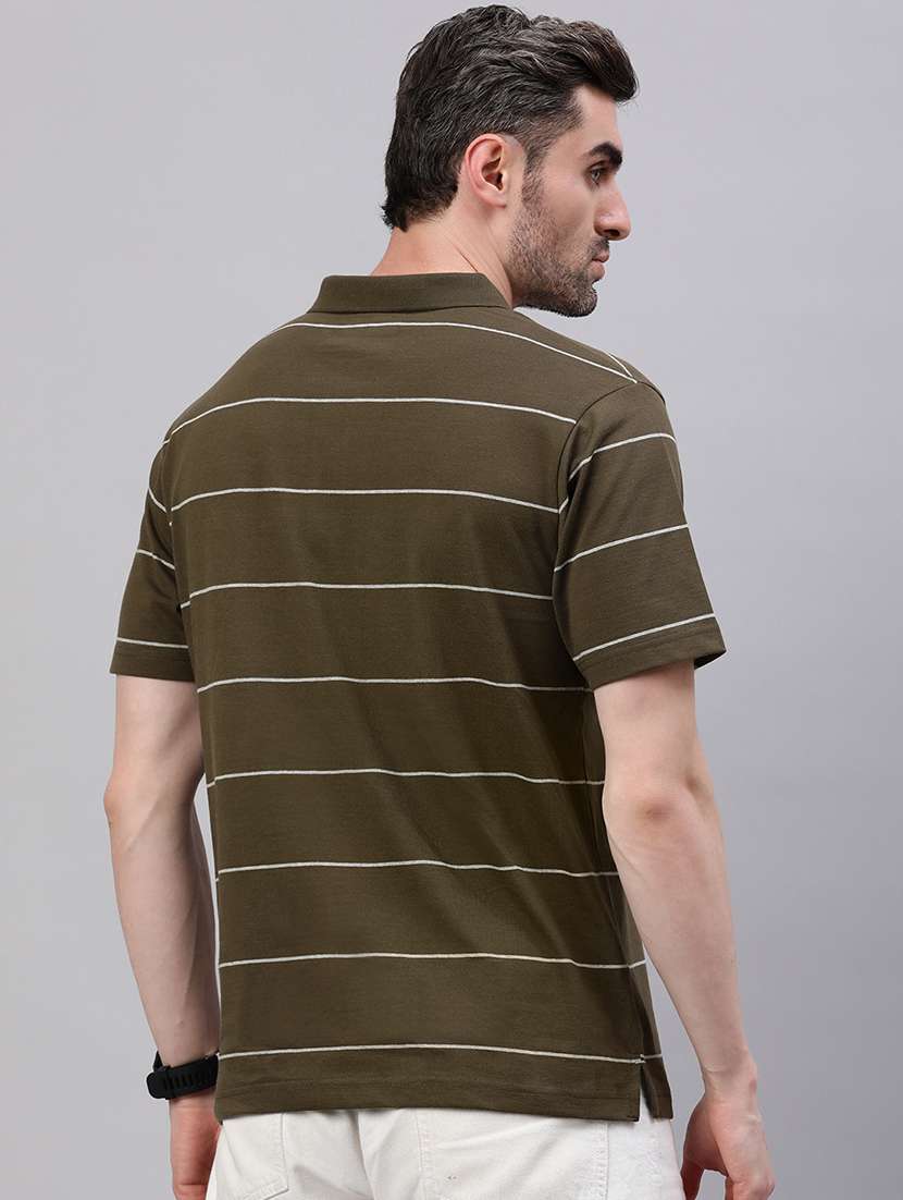 men striped short sleeve regular fit polo t-shirt - 21949223 -  Standard Image - 2