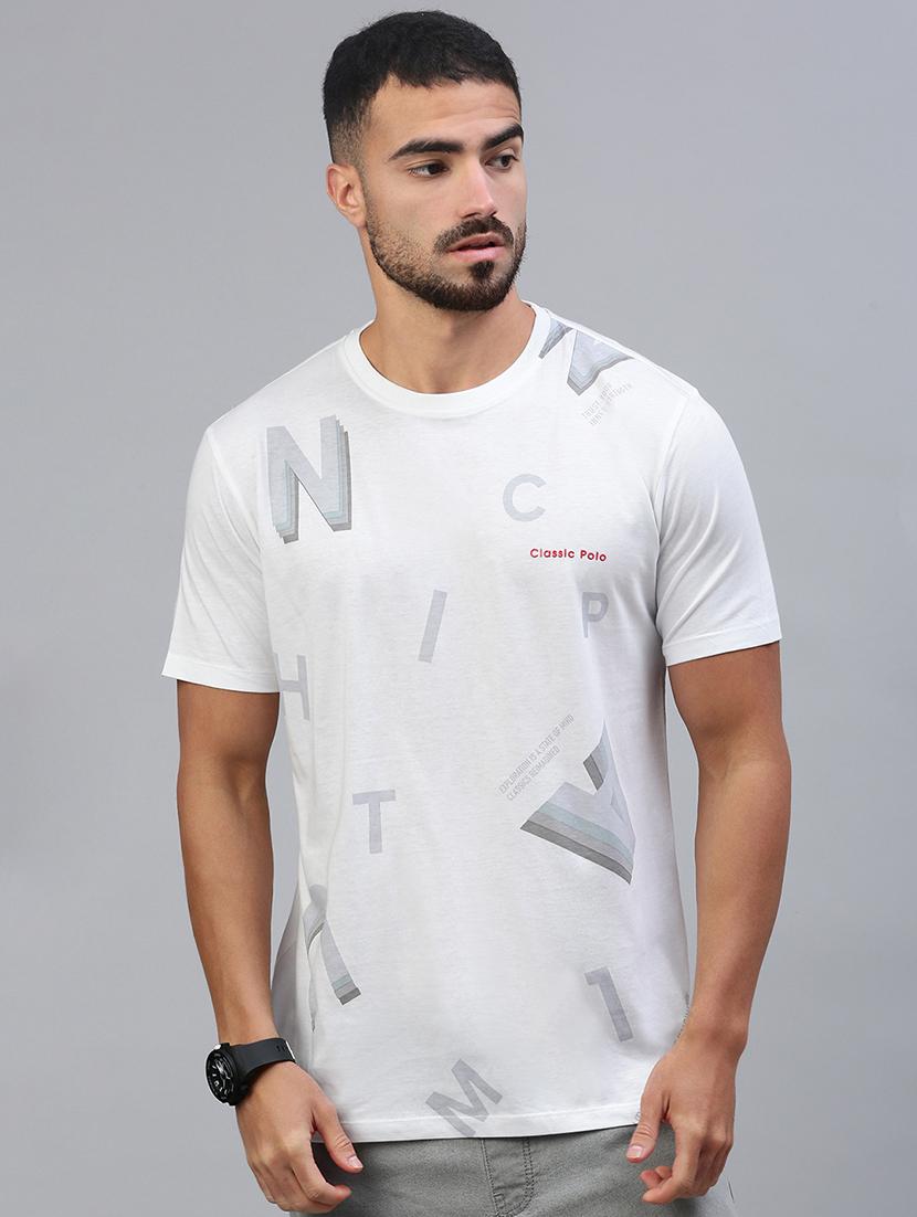 men front print short sleeve regular fit t-shirt - 21949229 -  Zoom Image - 0