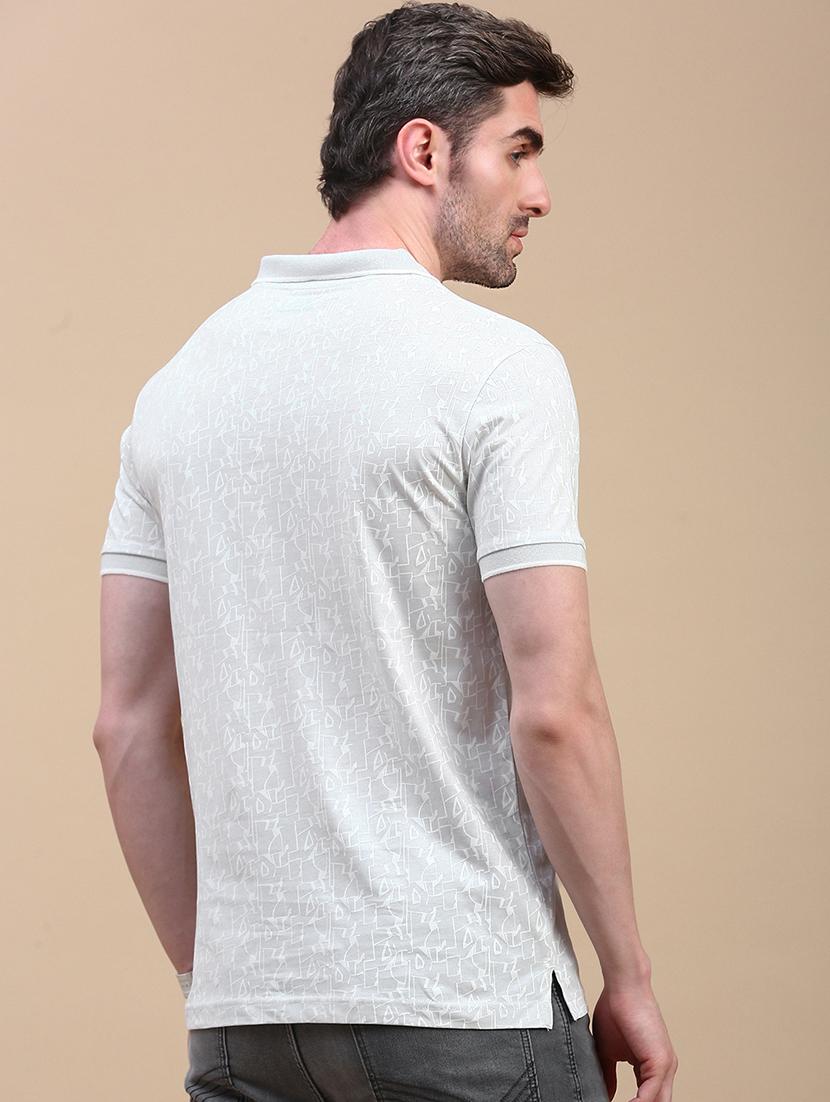 men printed short sleeve slim fit polo t-shirt - 21949230 - Standard Image - 2