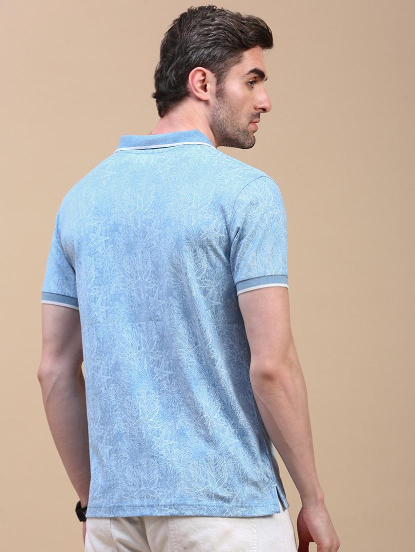 men printed short sleeve slim fit polo t-shirt - 21949231 - Standard Image - 2