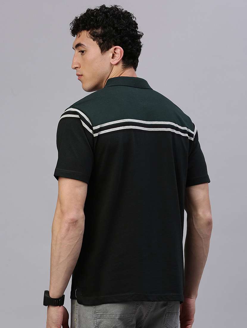 men color block short sleeve regular fit polo t-shirt - 21949244 - Standard Image - 2