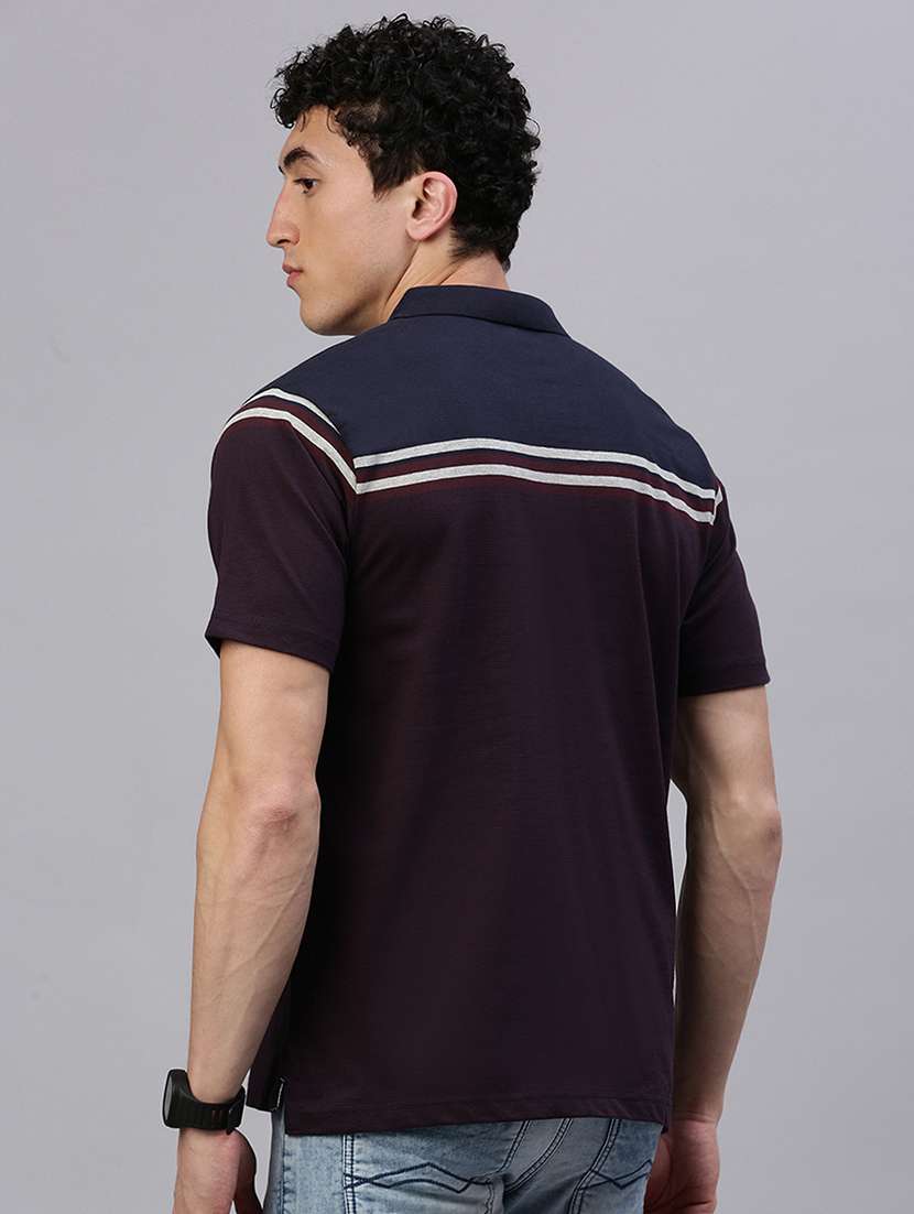 men color block short sleeve regular fit polo t-shirt - 21949245 - Standard Image - 2