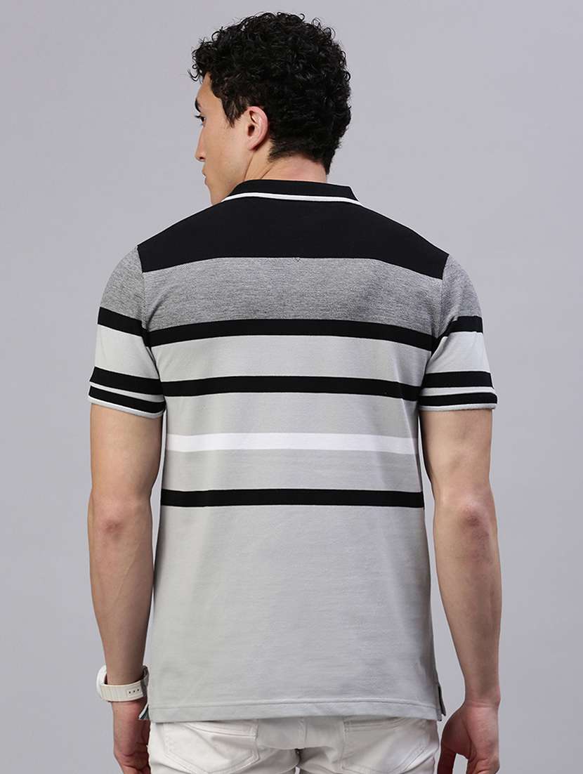men striped short sleeve regular fit polo t-shirt - 21949249 -  Standard Image - 2