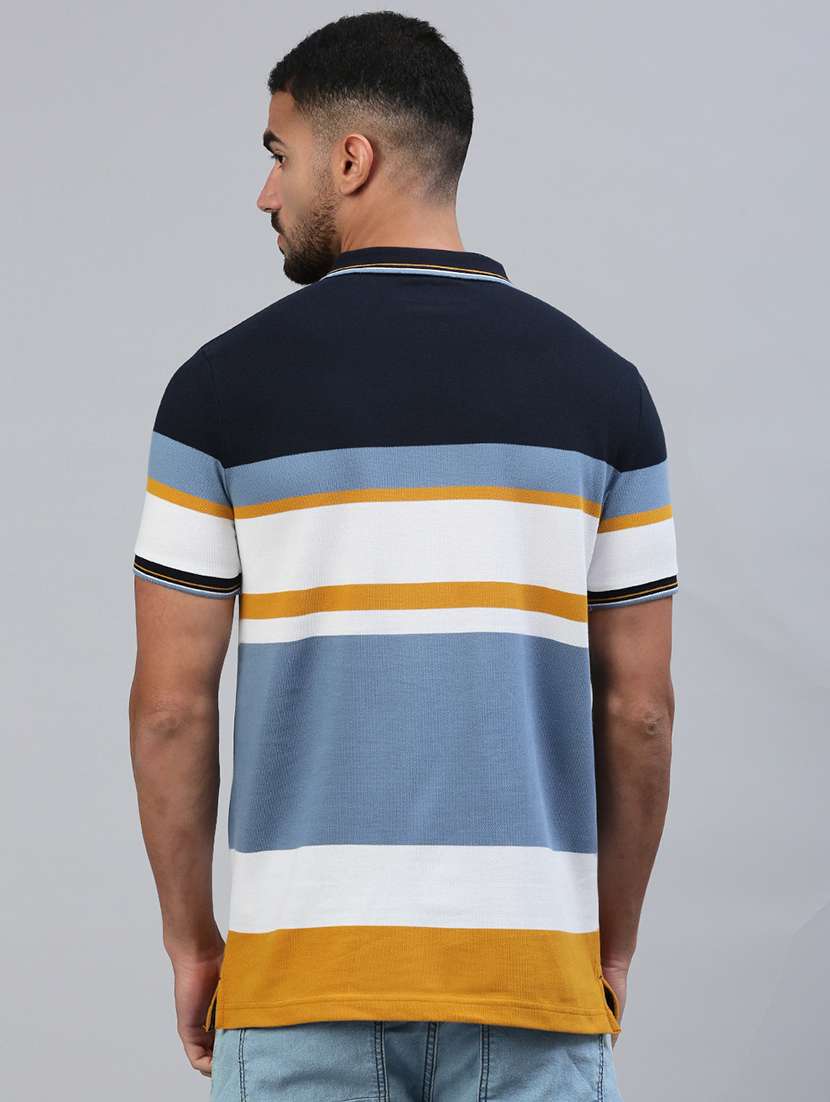 men color block short sleeve regular fit polo t-shirt - 21949250 -  Standard Image - 2
