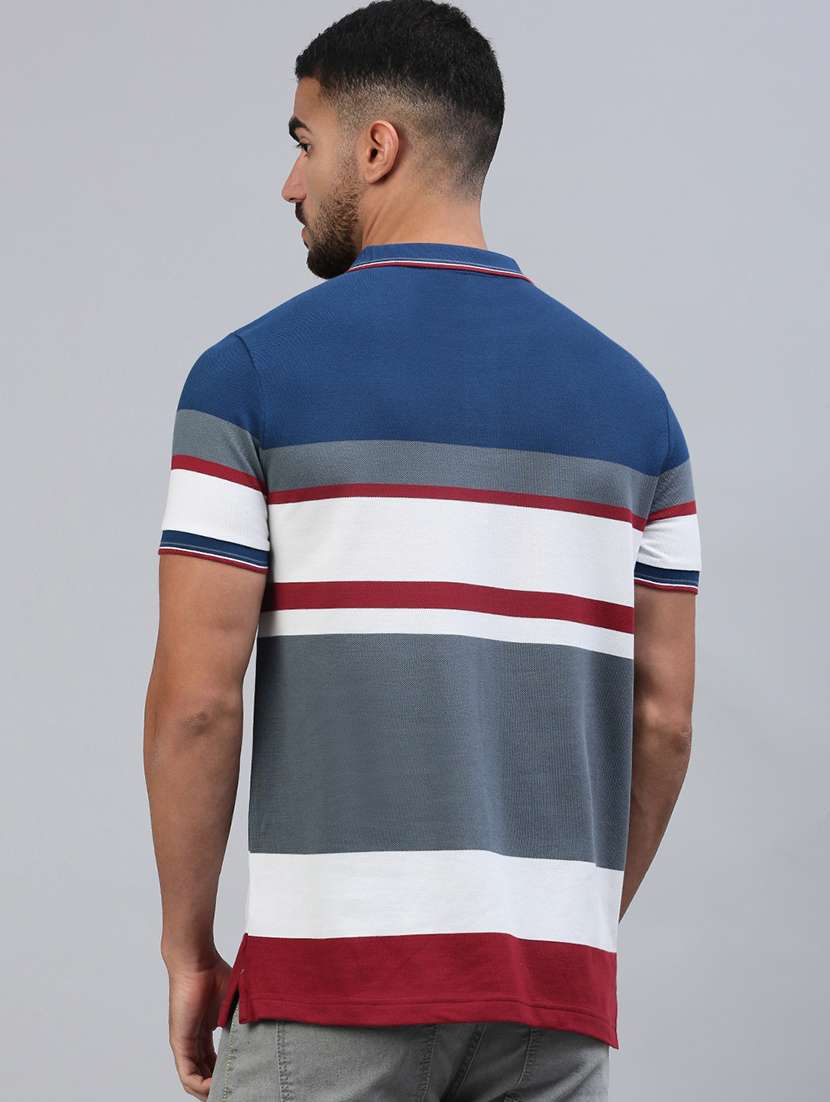 men color block short sleeve regular fit polo t-shirt - 21949251 -  Standard Image - 2