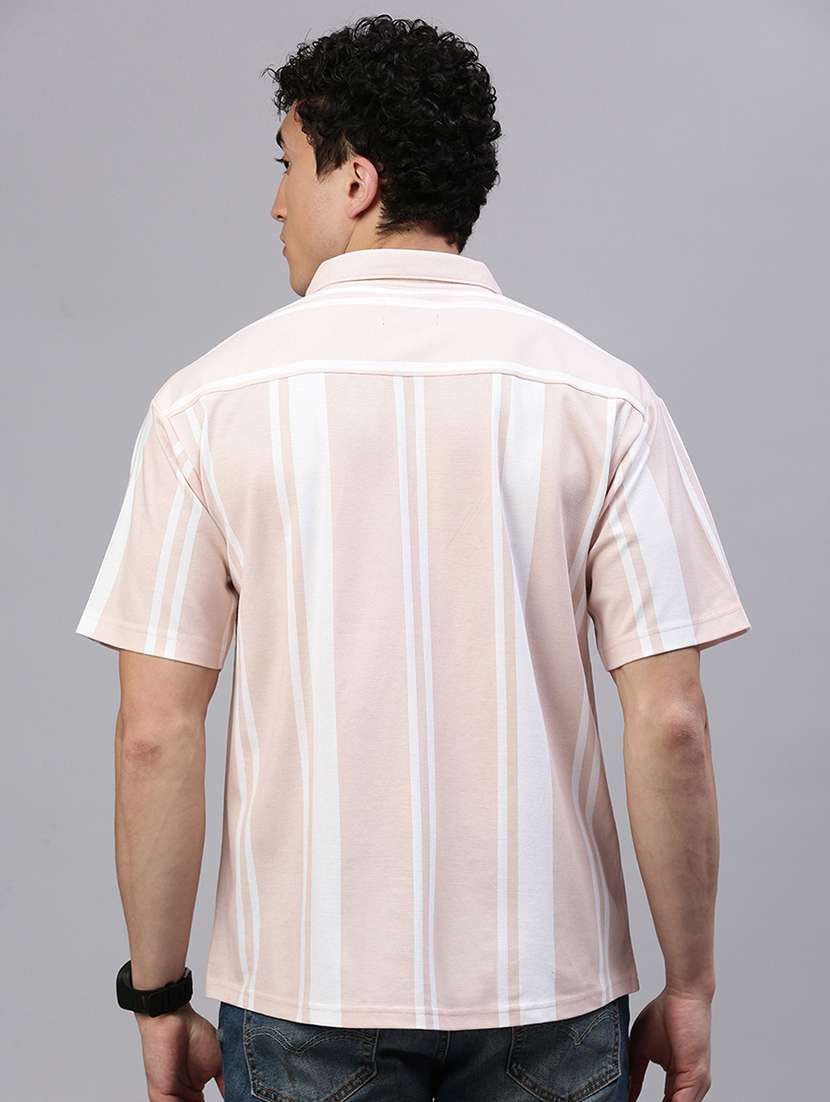 men striped short sleeve regular fit casual shirt - 21949257 -  Standard Image - 2