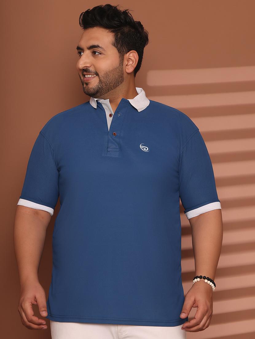 men plus size solid short sleeve regular fit polo t-shirt - 21949267 - Zoom Image - 0