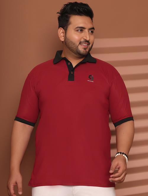 men plus size solid short sleeve regular fit polo t-shirt - 21949268 - Standard Image - 0