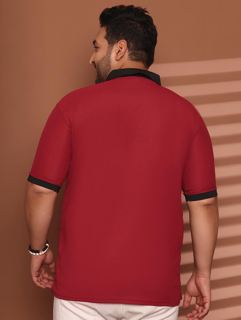 men plus size solid short sleeve regular fit polo t-shirt - 21949268 - Standard Image - 2