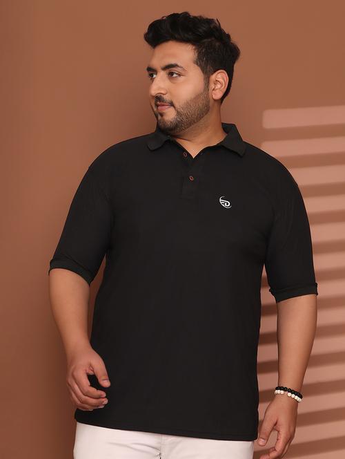 men plus size solid short sleeve regular fit polo t-shirt - 21949270 - Standard Image - 0