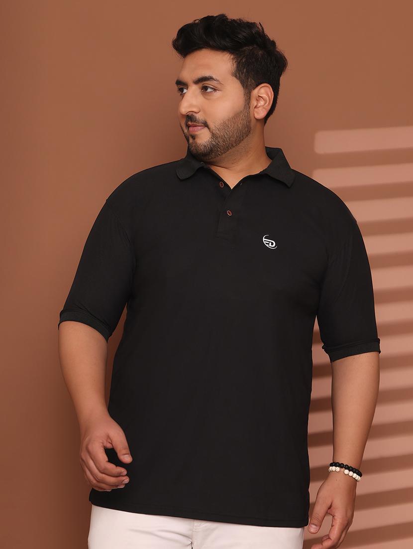 men plus size solid short sleeve regular fit polo t-shirt - 21949270 - Zoom Image - 0