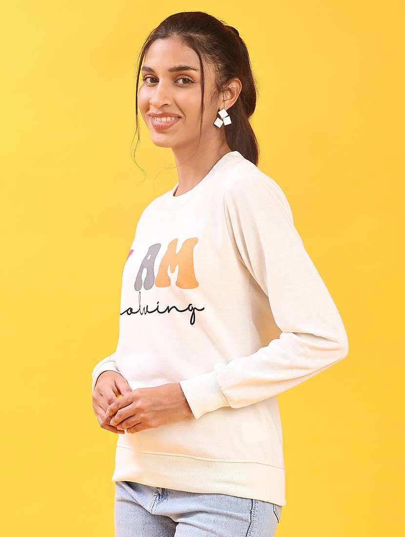 women printed long sleeve sweatshirt - 21949421 -  Standard Image - 2