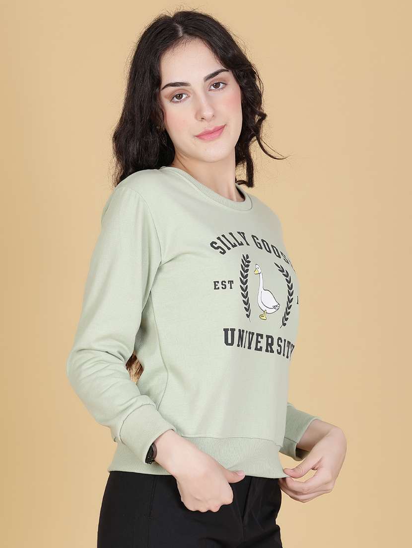 women front printed long sleeve sweatshirt - 21949426 -  Standard Image - 2