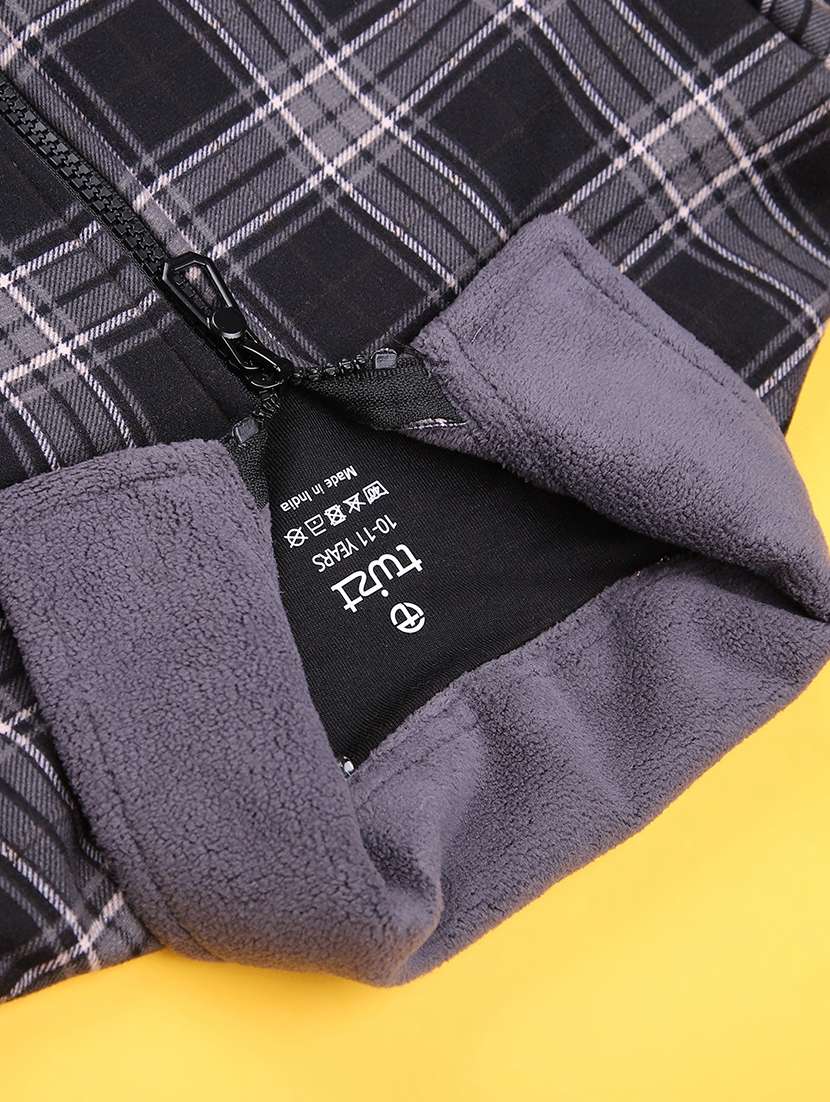 boys checkered collared long sleeve shacket - 21949443 -  Standard Image - 2