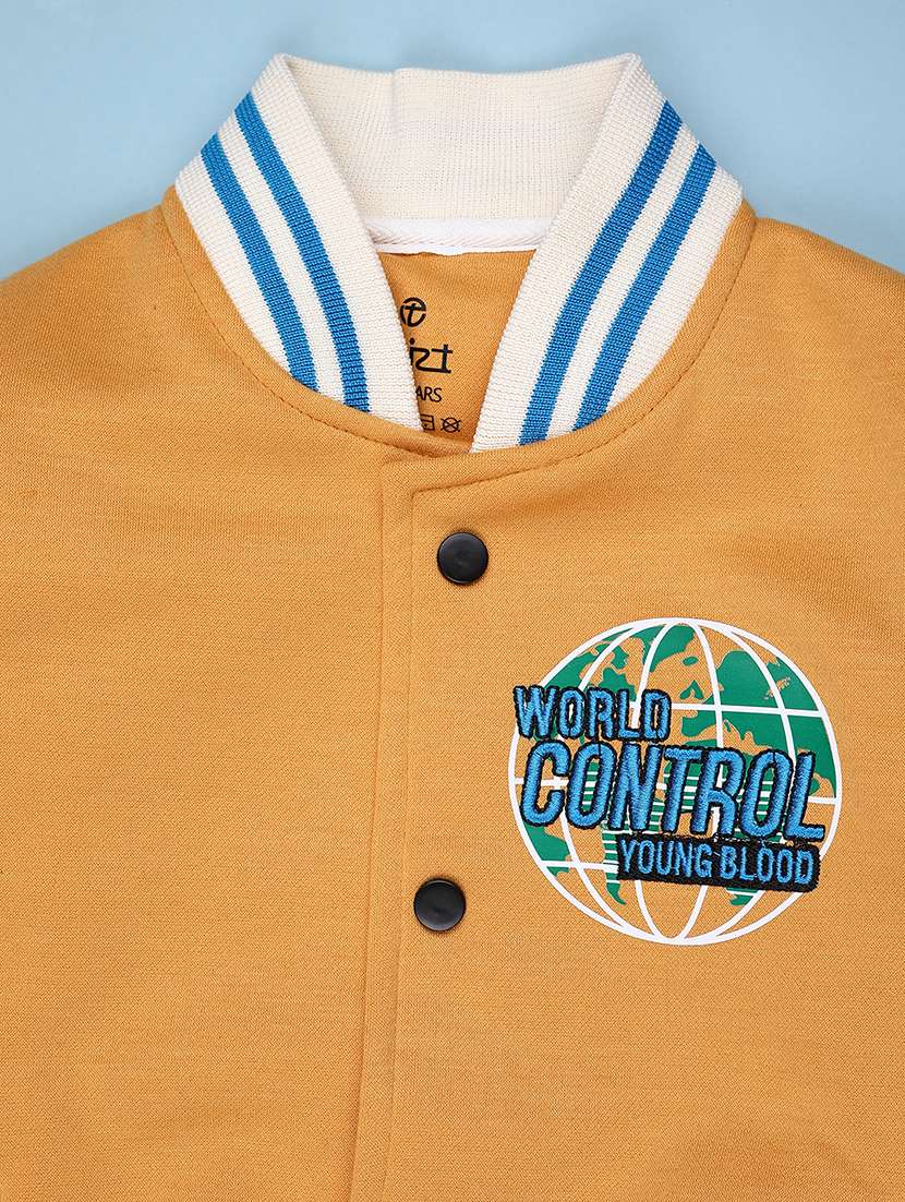 boys color blocked long sleeve varsity jacket - 21949459 -  Standard Image - 2