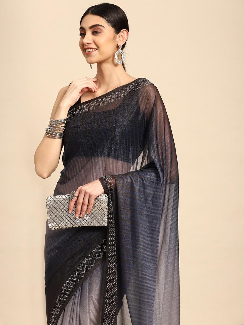 women ombre embellished saree with blouse - 21949648 - Standard Image - 2