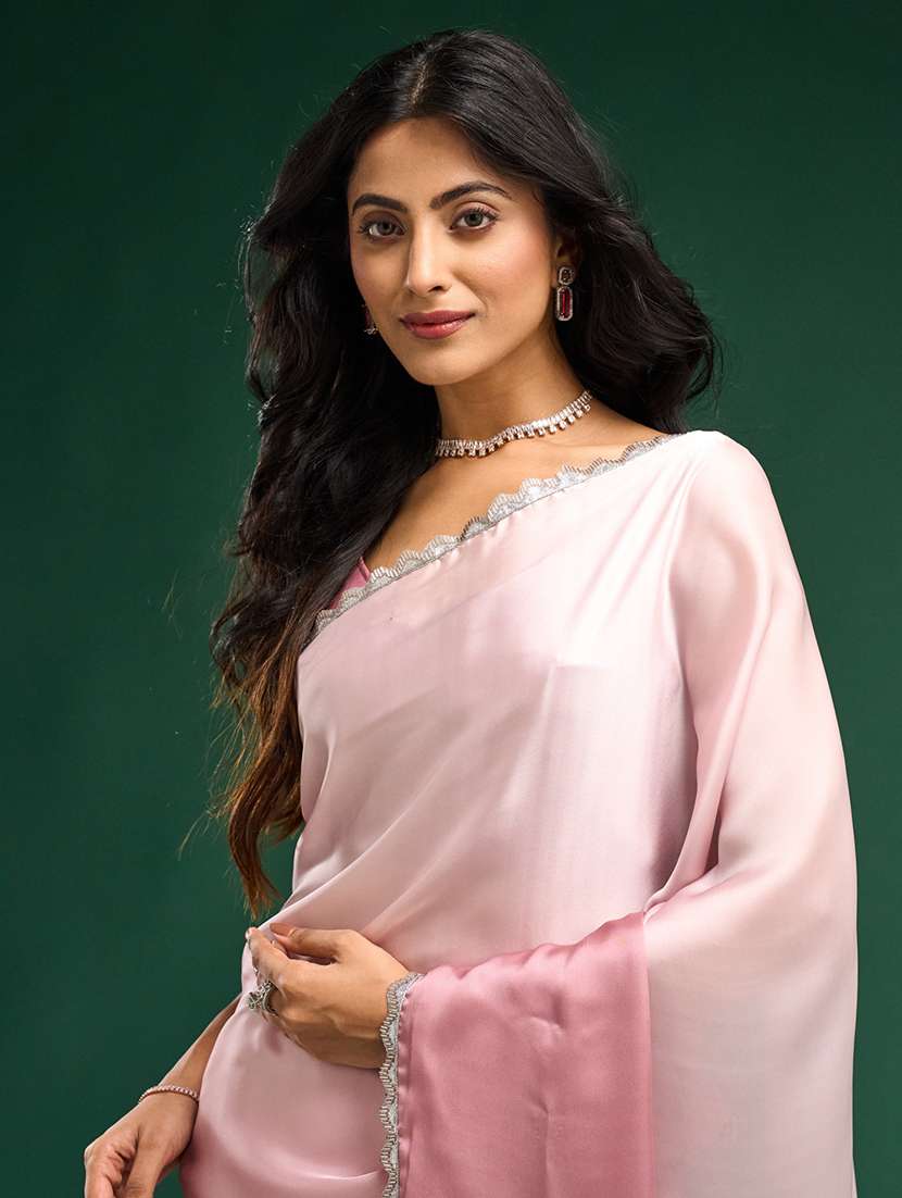 Women Ombre Embellished Bordered Saree With Blouse