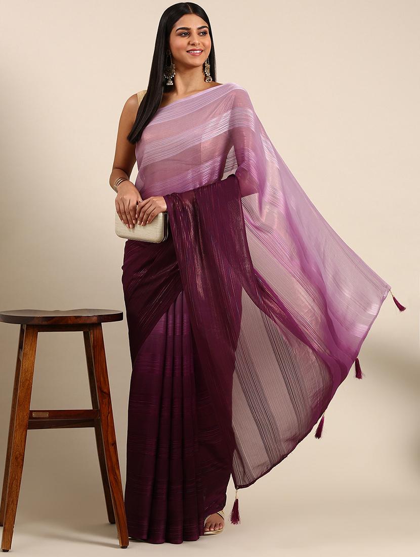 women ombre printed saree with blouse - 21949834 -  Zoom Image - 0
