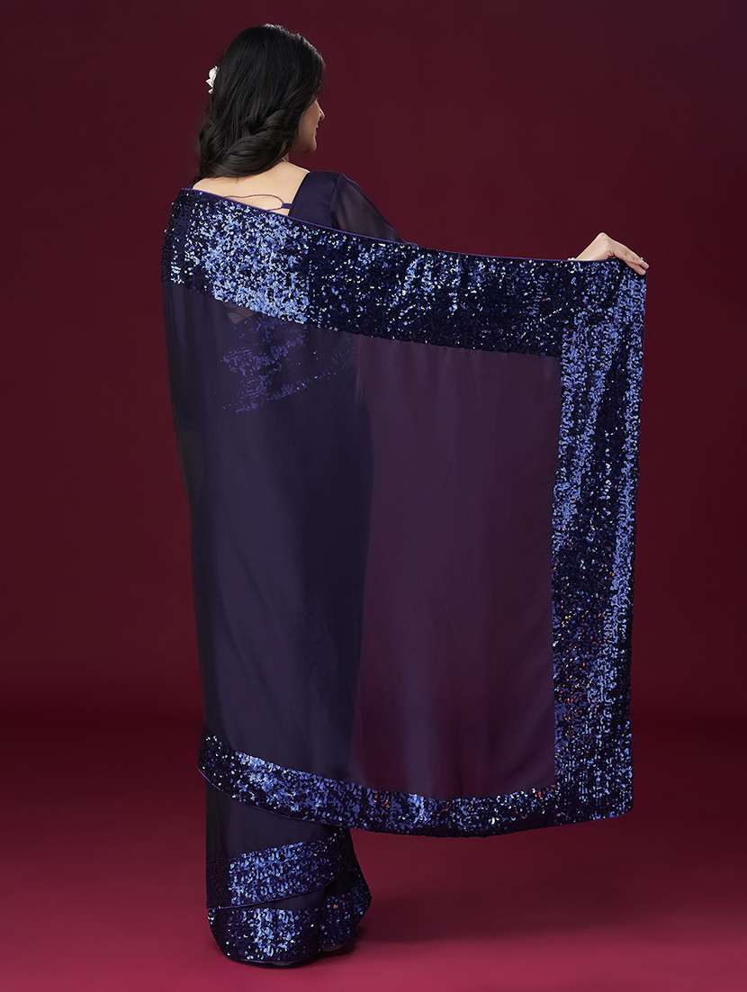 women solid with bordered saree with blouse - 21950048 -  Standard Image - 2