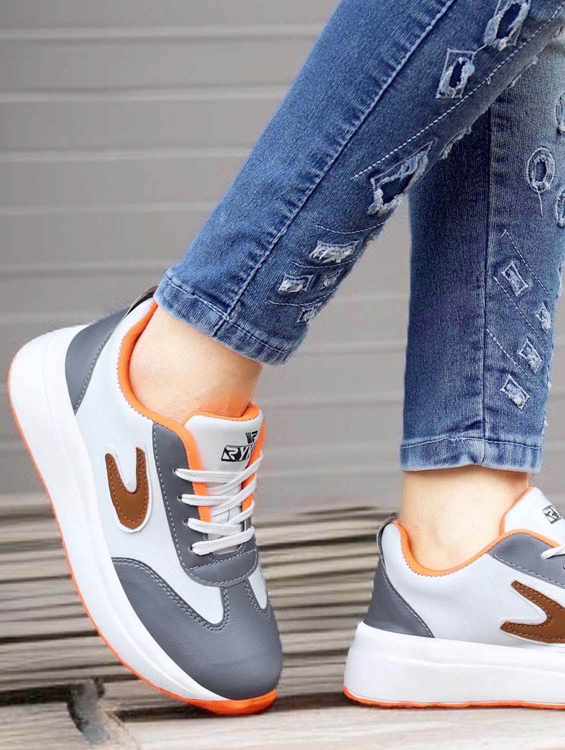 women color block lace-up sneaker - 21950073 - Standard Image - 2