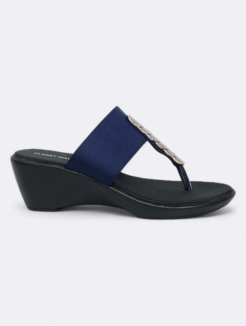 women blue toe separator wedge - 21950082 - Standard Image - 2