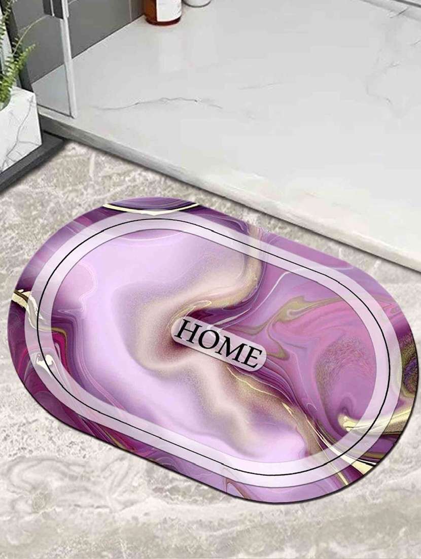 purple non-slip quick dry bathroom mat 