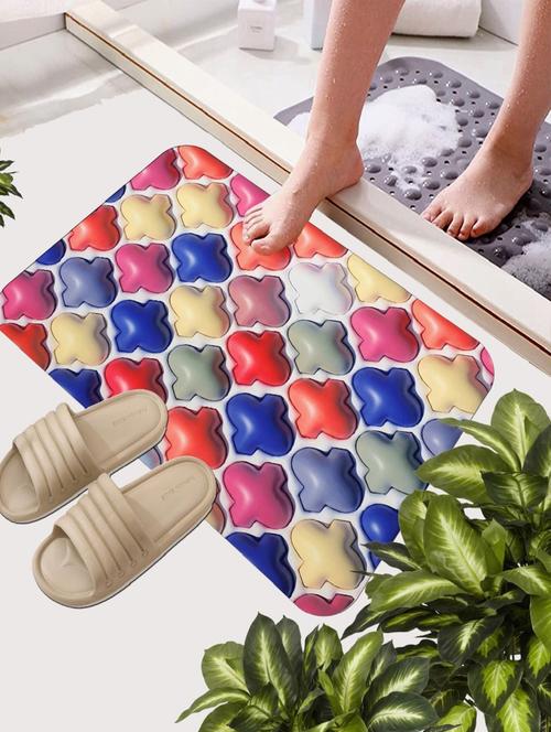 multi color non-slip quick dry bathroom mat - 21950179 - Standard Image - 0