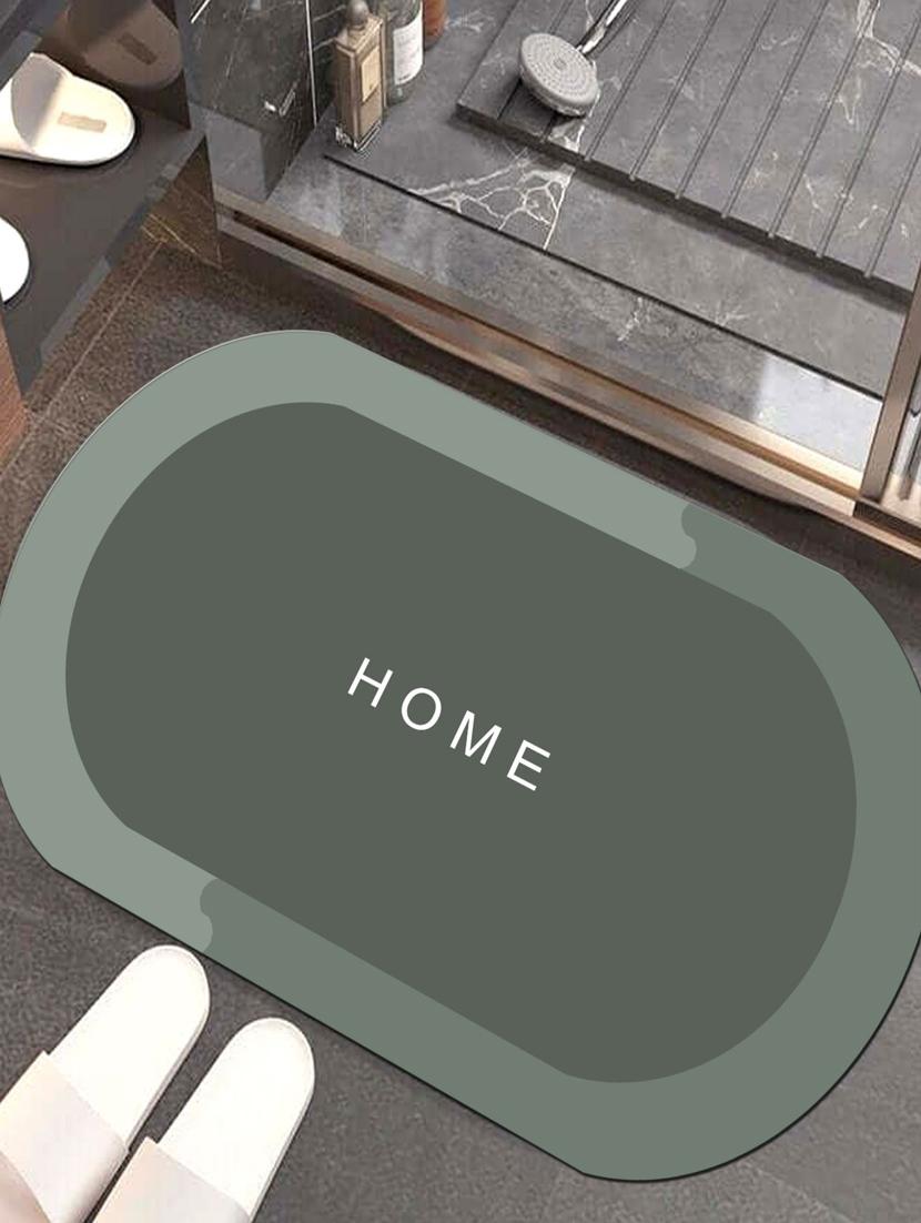 olive non-slip quick dry bathroom mat - 21950182 - Zoom Image - 0