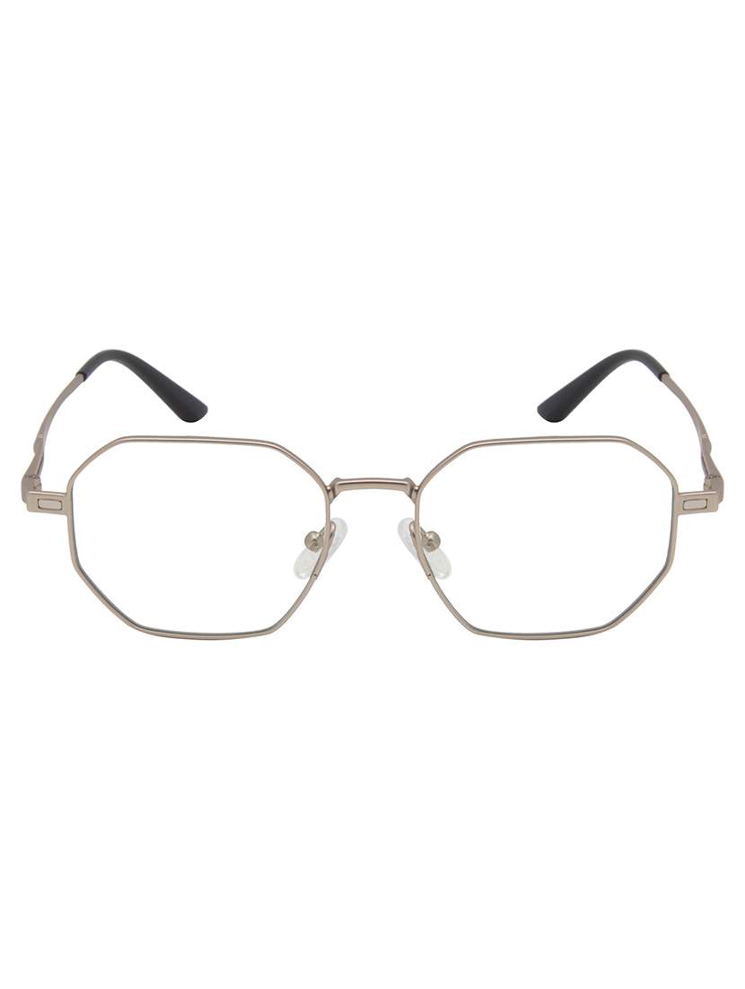 ted smith unisex silver-blue hexogan metal clip on frames clip on sunglasses with polarized lens - 21950195 -  Standard Image - 2