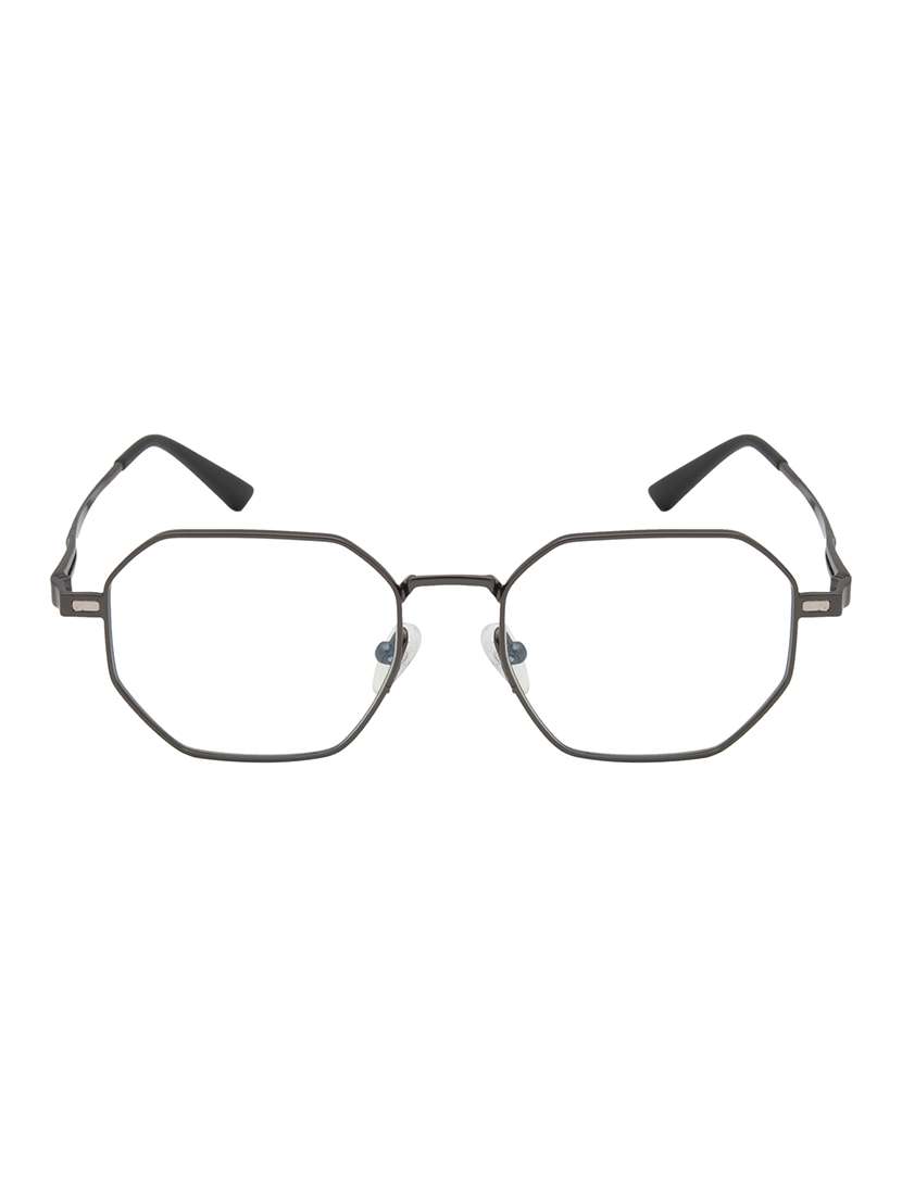 ted smith unisex gunmetal-green hexogan metal clip on frames clip on sunglasses with polarized lens - 21950197 -  Standard Image - 2