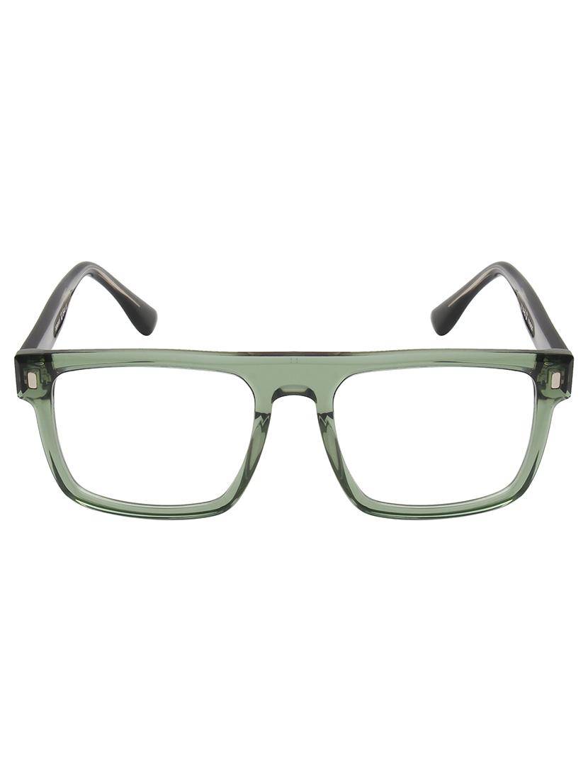 ted smith unisex green square acetate clip on frames clip on sunglasses with polarized lens - 21950209 - Standard Image - 2