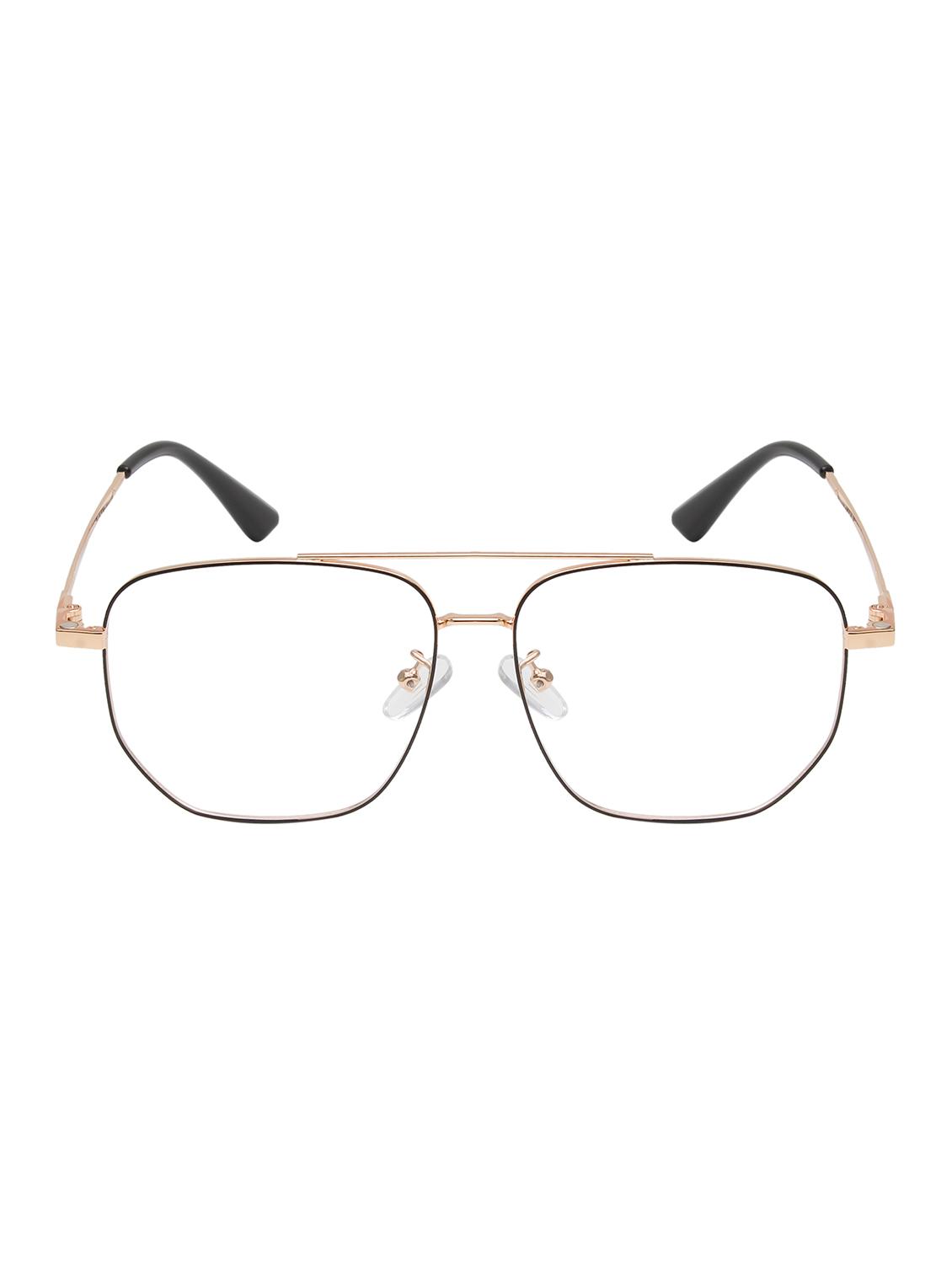 ted smith unisex gold-black aviator metal clip on frames clip on sunglasses with polarized lens - 21950220 - Standard Image - 2