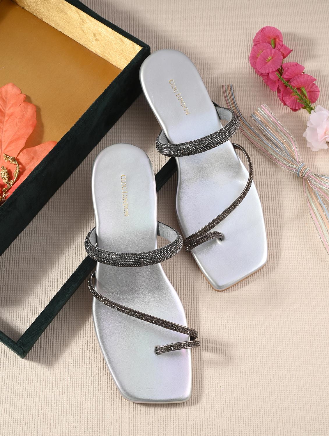 women silver slip on sandal - 21950252 - Zoom Image - 0