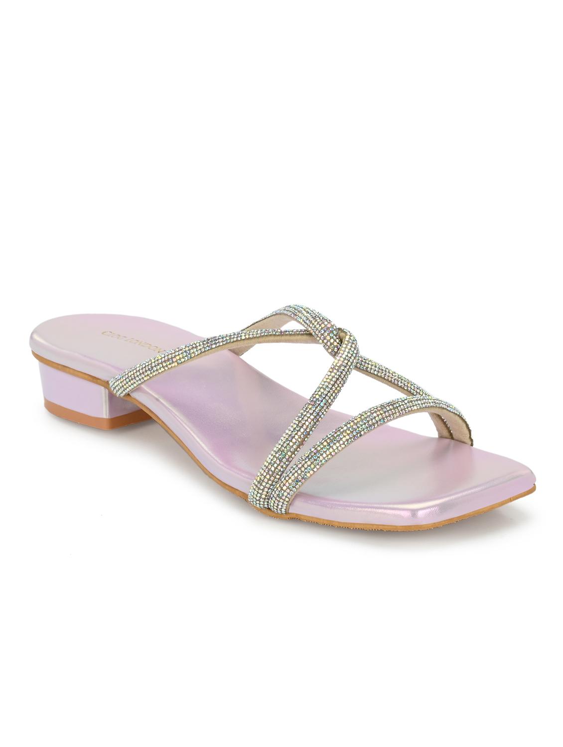 women purple slip on sandal - 21950254 - Standard Image - 2