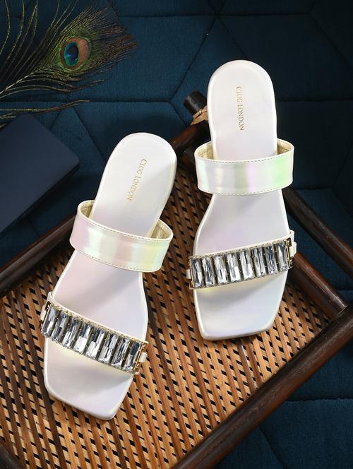 women white slip on sandal - 21950258 -  Standard Image - 0