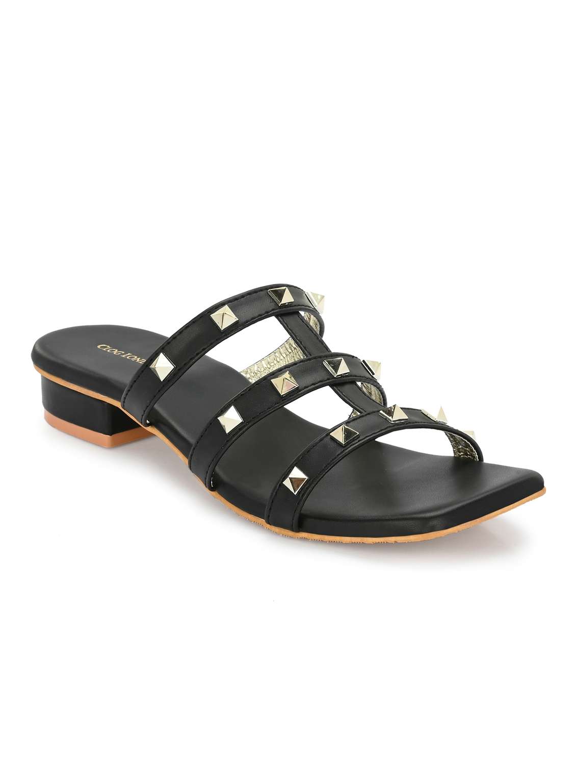 women black slip on sandal - 21950259 -  Standard Image - 2
