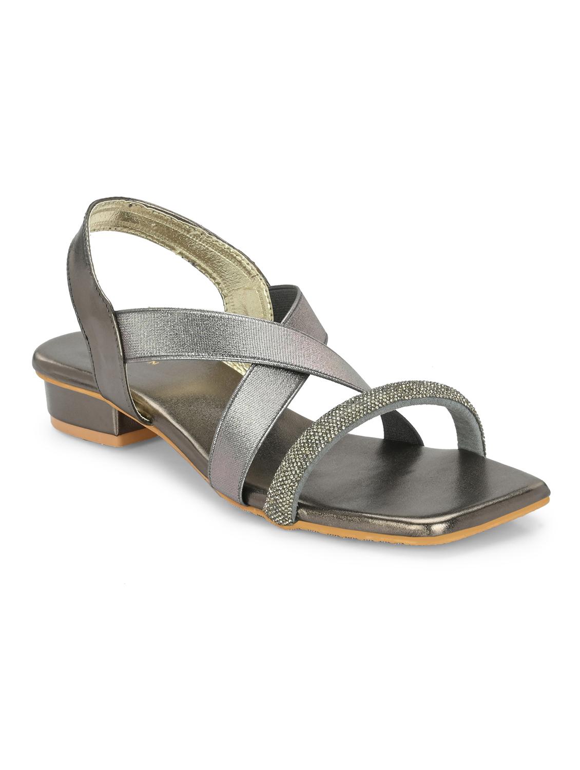 women grey back strap sandal - 21950262 - Standard Image - 2