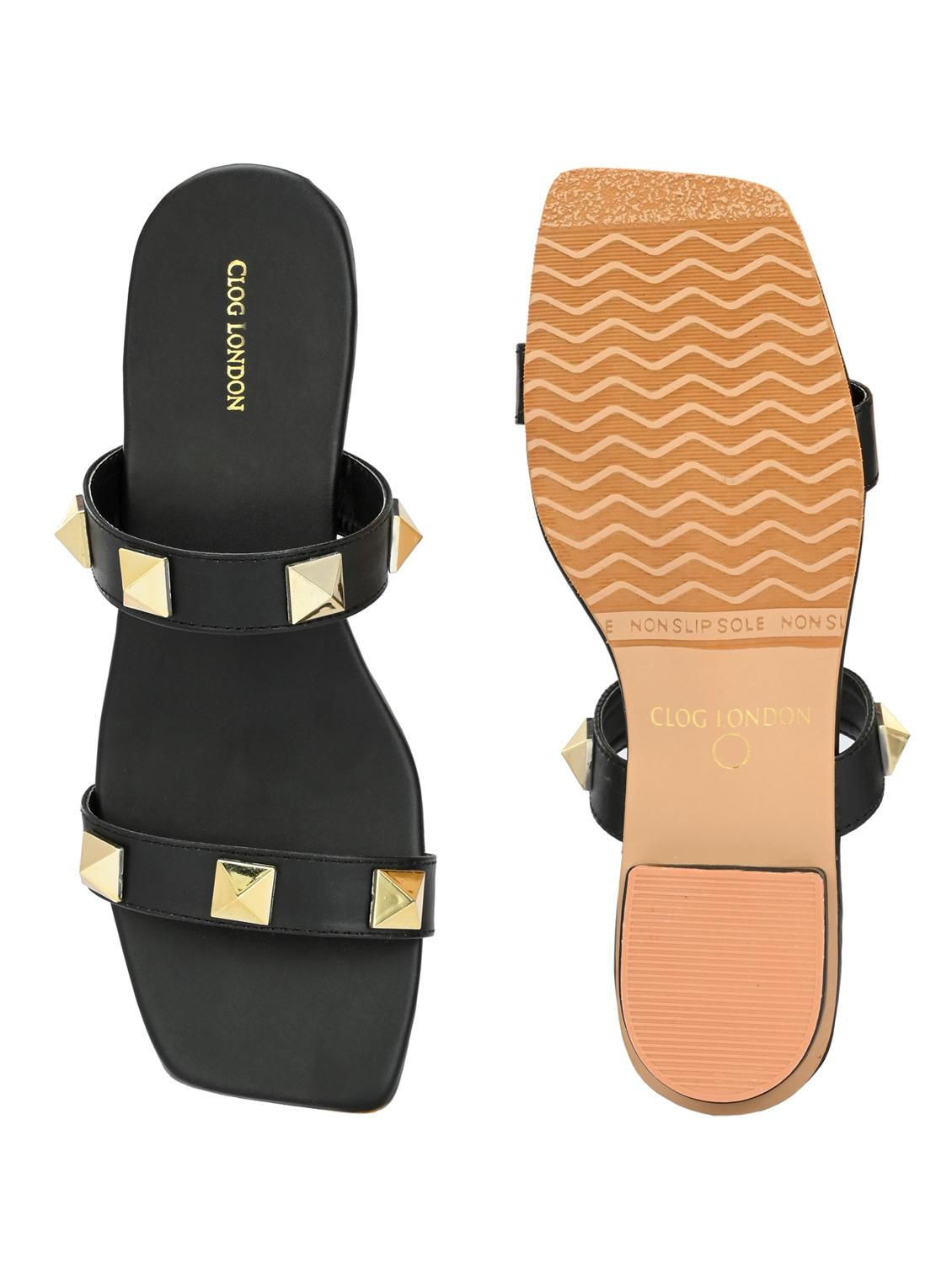 women black slip on sandal - 21950263 - Standard Image - 7