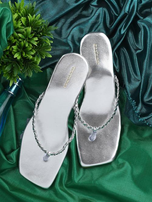 women silver toe separator sandal - 21950266 -  Standard Image - 0