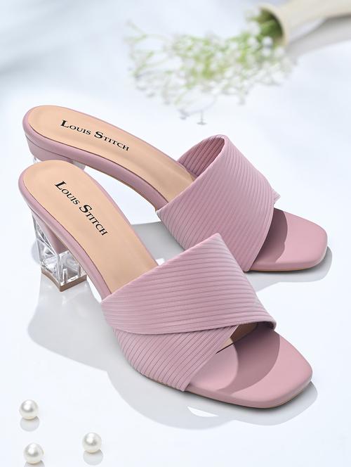 women pink slip on sandal - 21950314 - Standard Image - 0