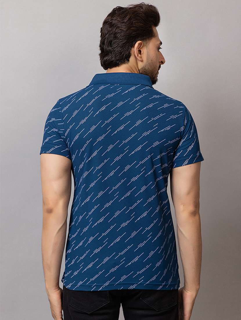men printed short sleeve regular fit polo t-shirt - 21950318 - Standard Image - 2