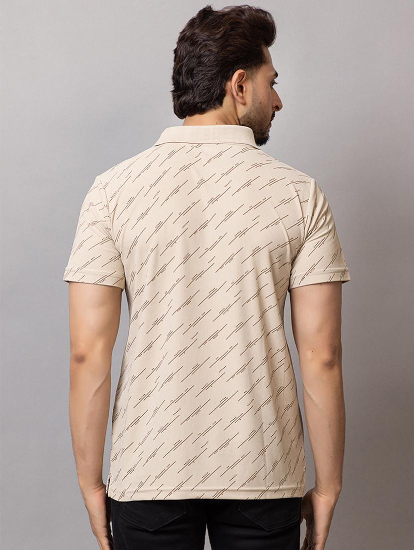 men printed short sleeve regular fit polo t-shirt - 21950319 - Standard Image - 2
