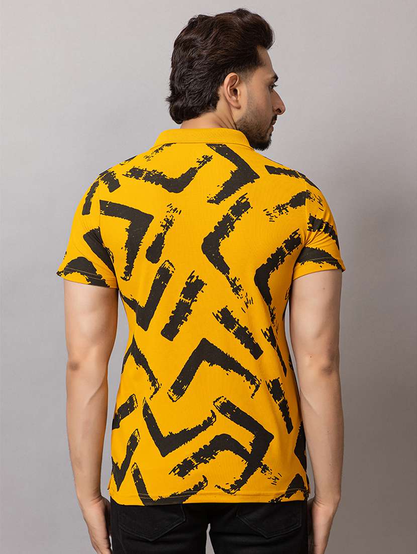 men printed short sleeve regular fit polo t-shirt - 21950322 - Standard Image - 2
